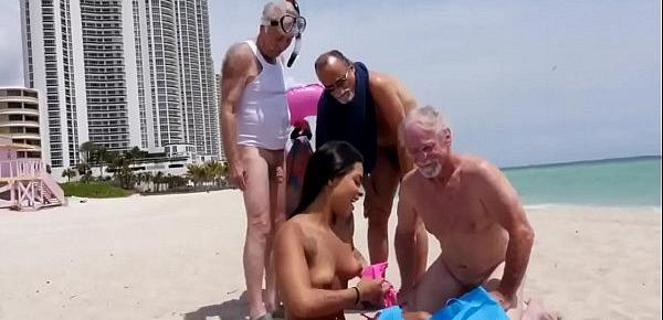  Teen old man Staycation with a Latin Hottie